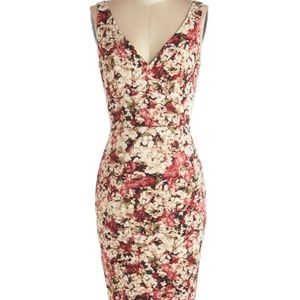 ModCloth Sangria Flora Dress in S